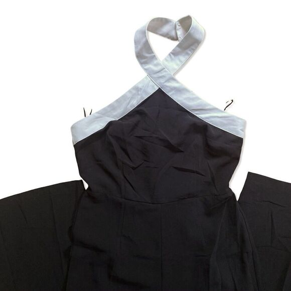 Superdown Laurien Cross Front Jumpsuit Black White Wide Leg NWT $88 Revolve Sz S - Picture 8 of 10